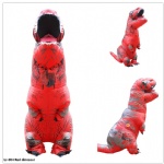 Inflatable dinosaur Adult red